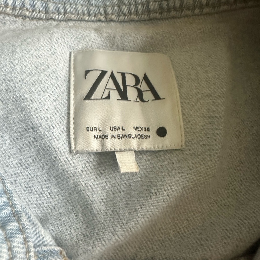 Zara light blue denim dress - Picture 6 of 7